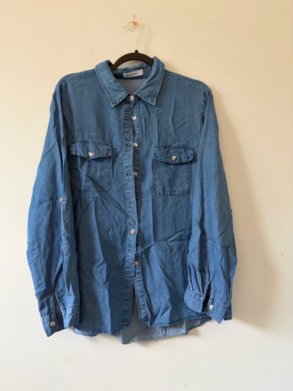 Classic Blue Denim Button-Up Shirt